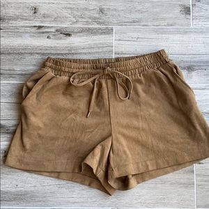 H&M faux suede shorts